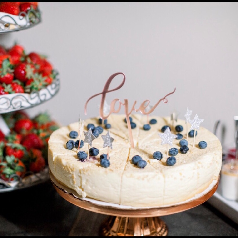 Rose gold cake stand